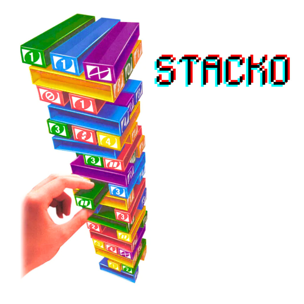Uno Stack Big Size Colour Blocks Stacking Board Games