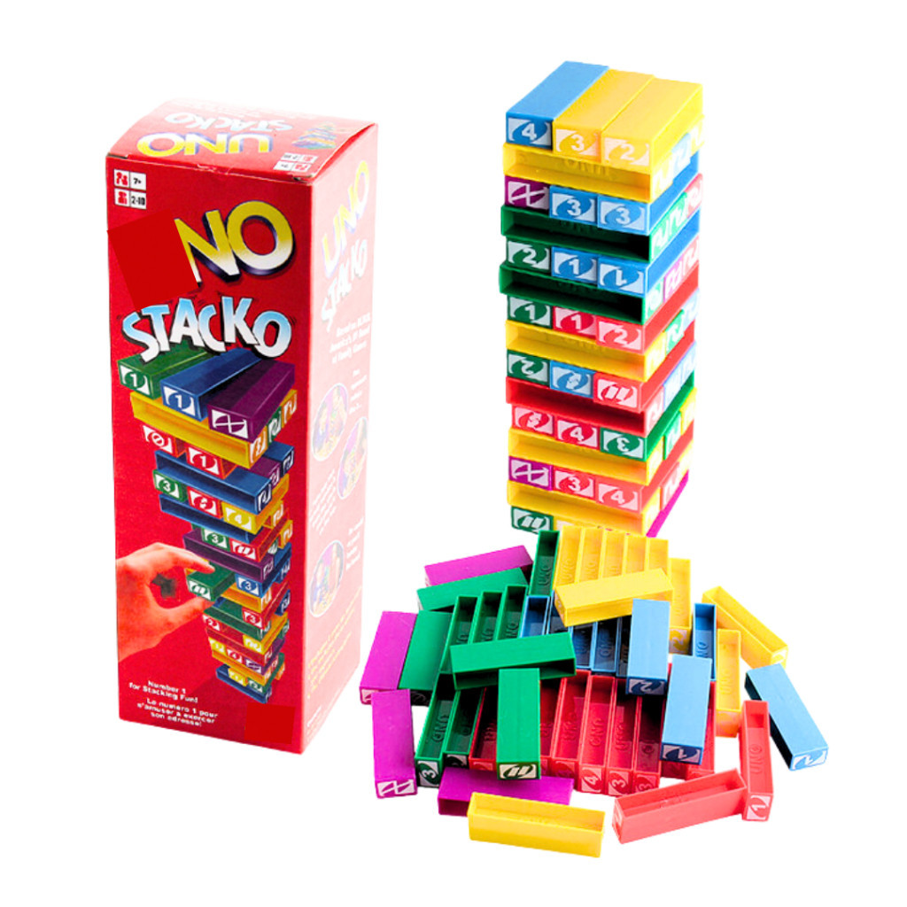 Uno Stack Big Size Colour Blocks Stacking Board Games